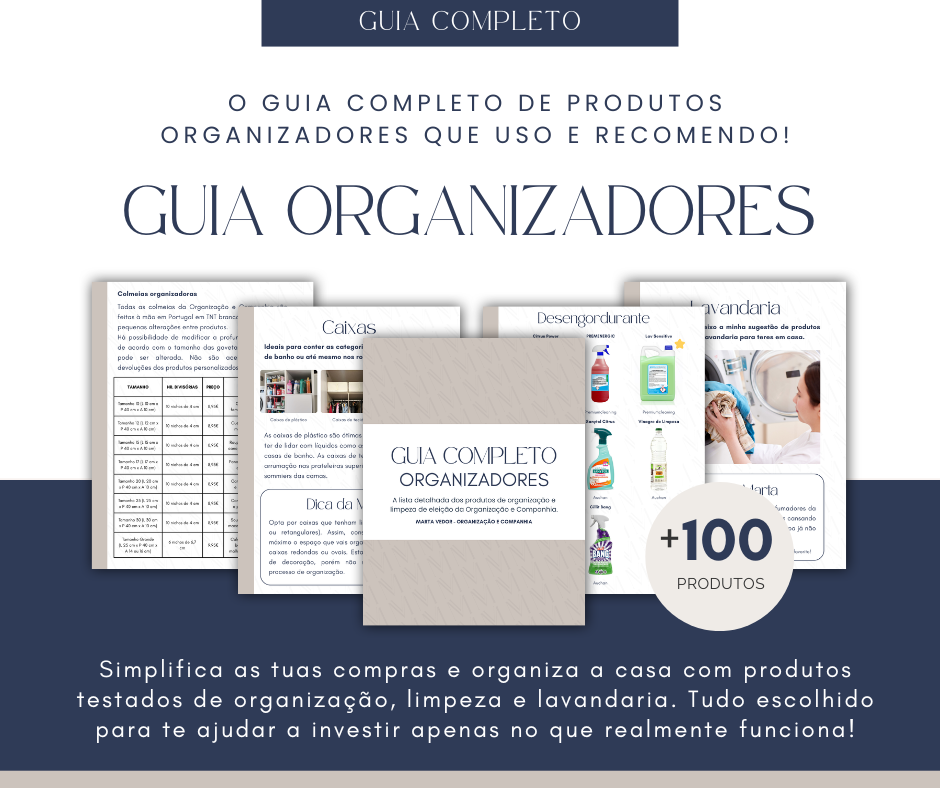 Capa do E-book: Guia Completo de Organizadores